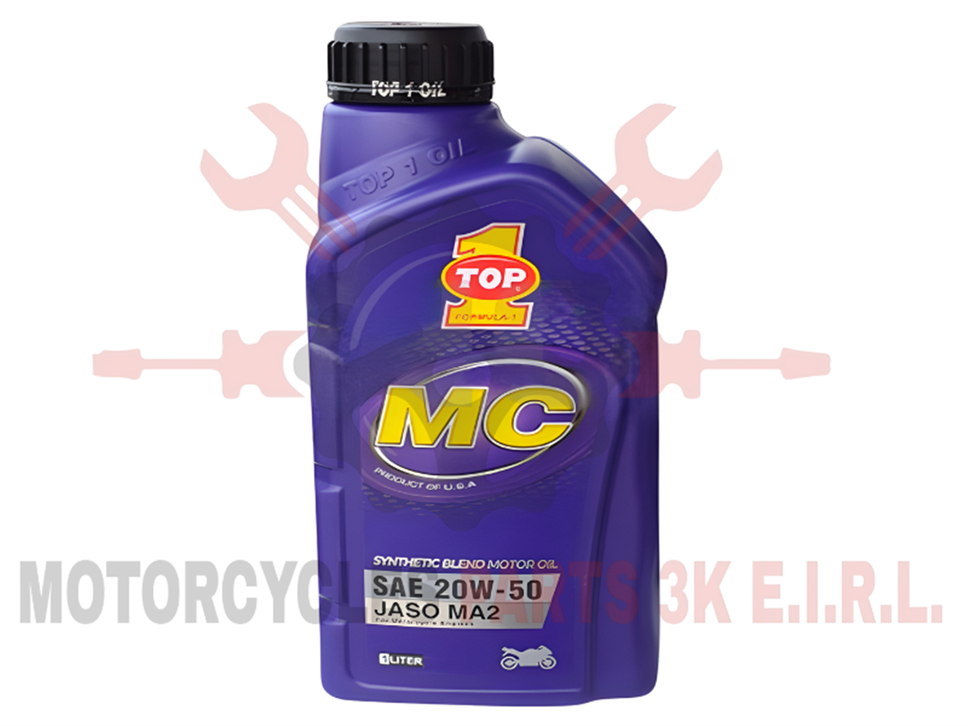 ACEITE 20W-50  SEMI SINTETICO TOP ONE JASO MA2 1L.
