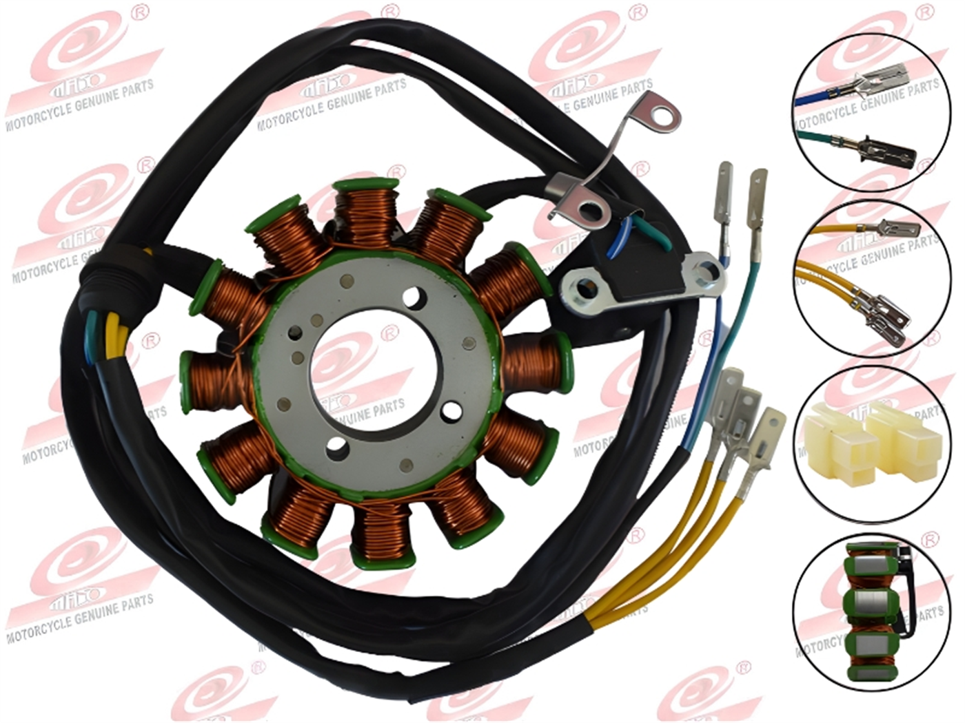ALTERNADOR C/A (12P, 3H / 93MM 5 CABLES) TRIFASICO