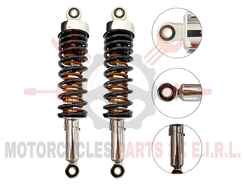 AMORTIGUADOR NEG/NARANJA DOBLE RESORTE PREMIUM