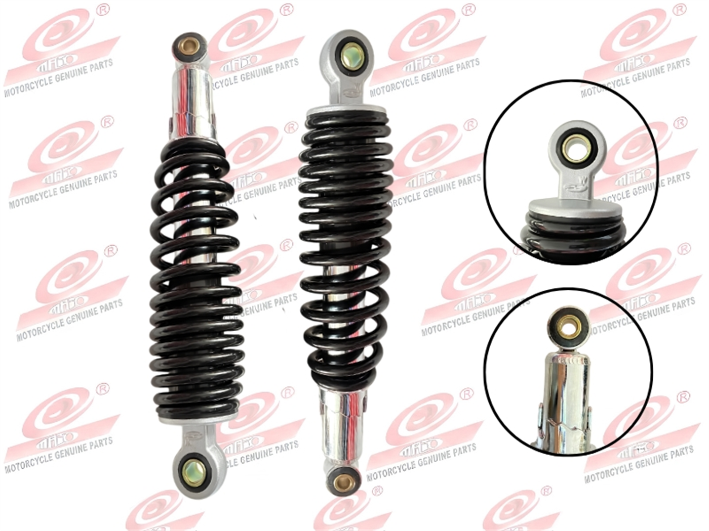 AMORTIGUADOR POST. (310MM,12/10MM,14V,8MM)(C/REGULADOR) NEGRO