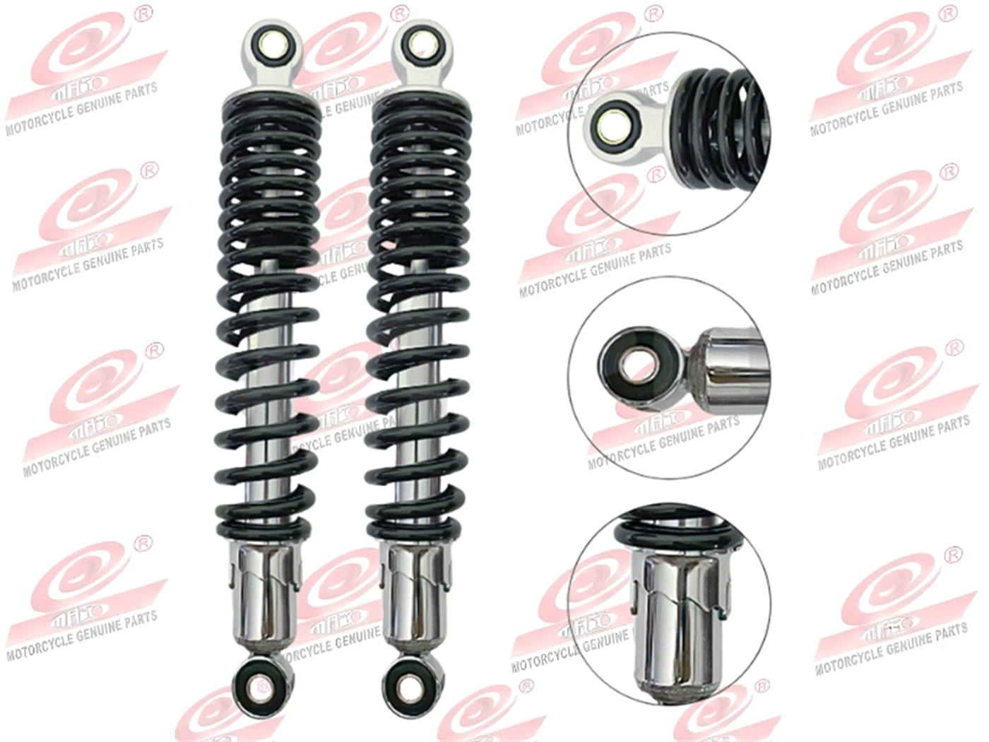 AMORTIGUADOR POST. NEGRO (330MM,12/12MM,14V,7MM)