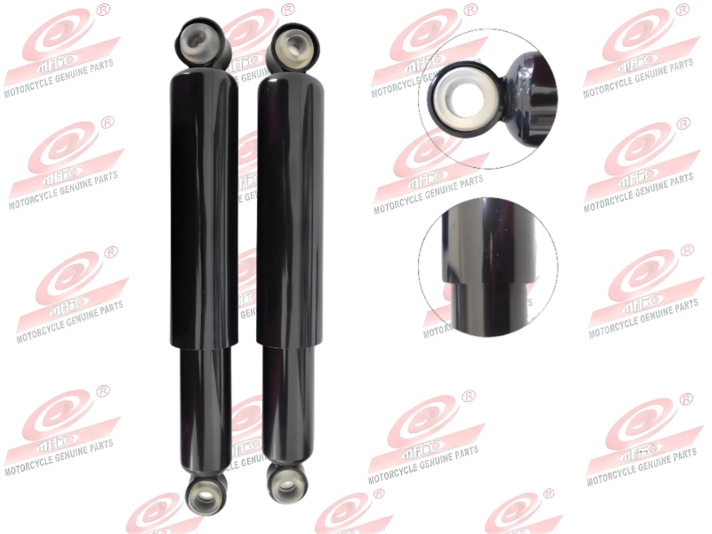 AMORTIGUADOR POST.DELGADO(COMPR.250MM EXTEN.410MM H13MM,GR.48MM)NEGRO