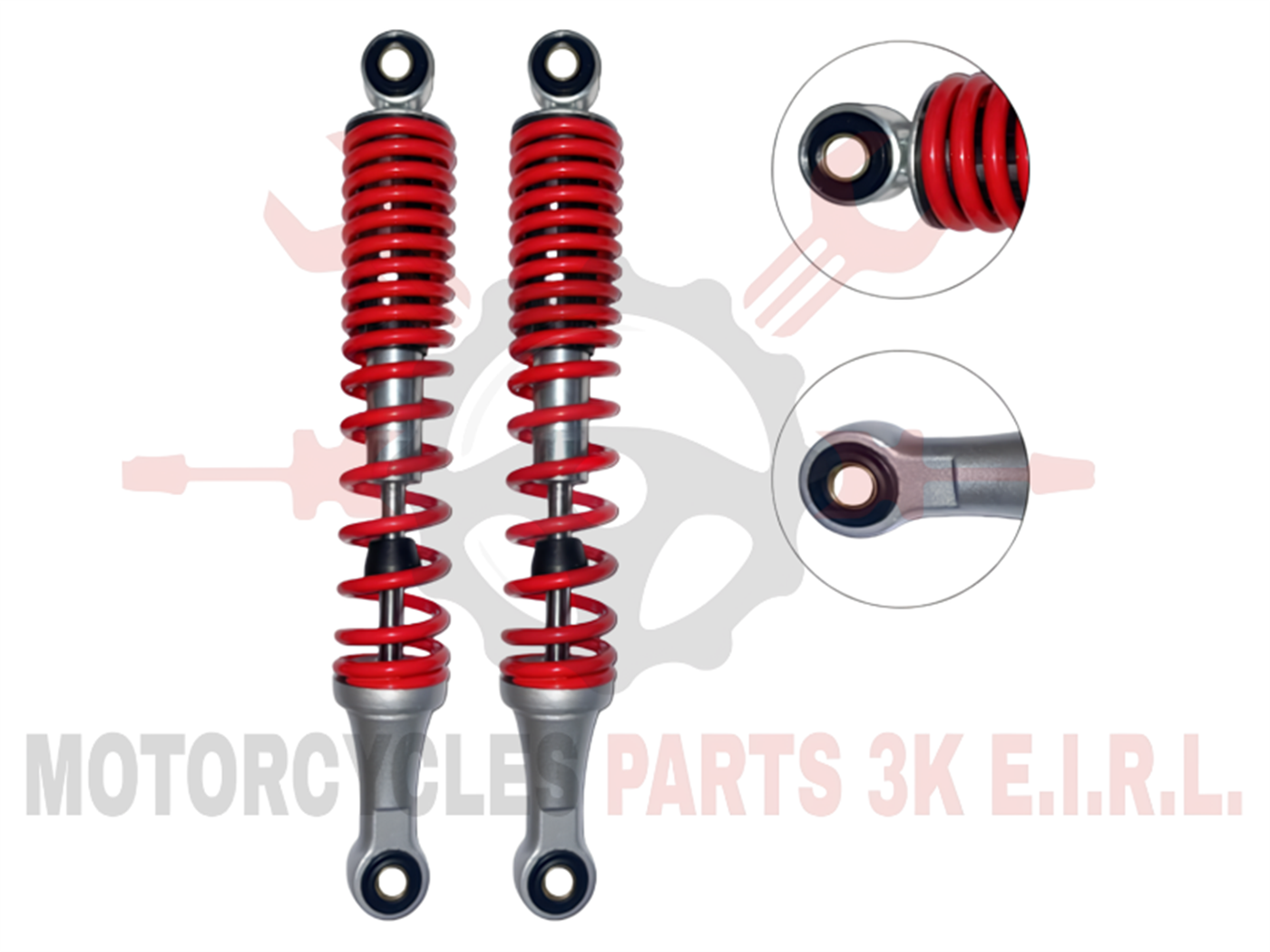 AMORTIGUADOR POSTERIOR ROJO (37.5CM)