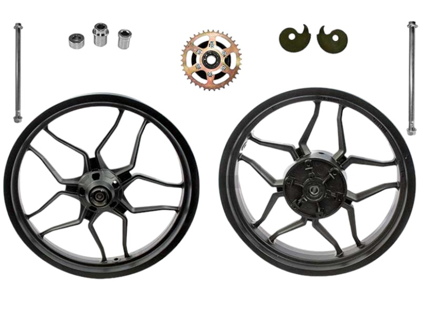 ARO SET*2 (3.50X17 - 2.50X17) INT.15MM CAT.38T-520H NEGRO