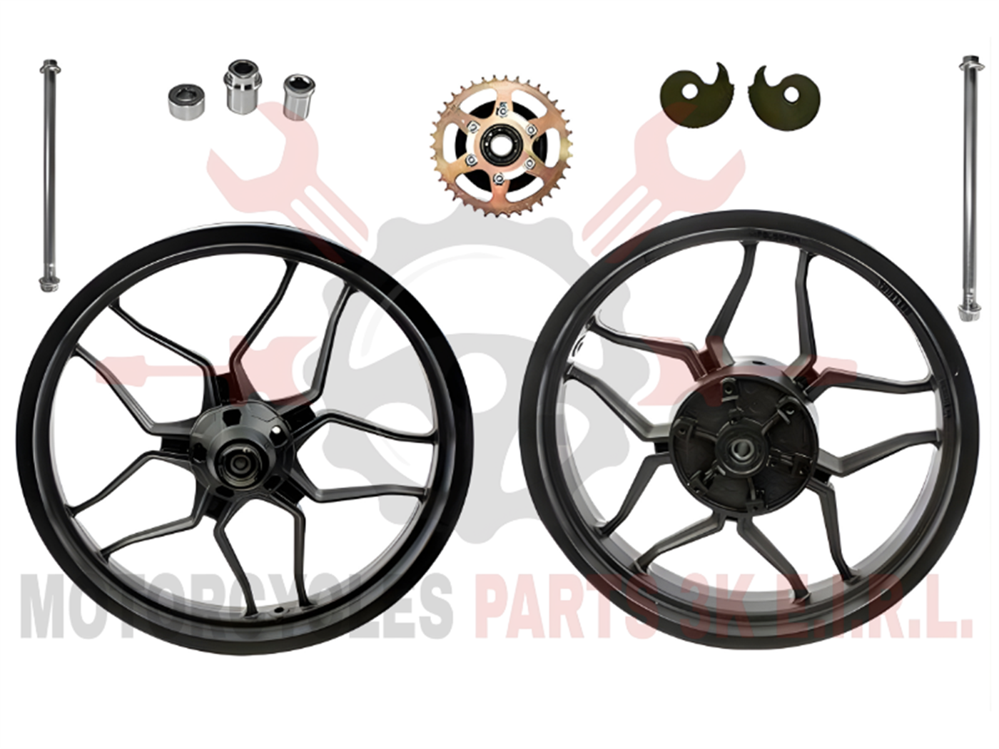 ARO SET*2 (3.50X17 - 2.50X17) INT.15MM CAT.38T-520H NEGRO