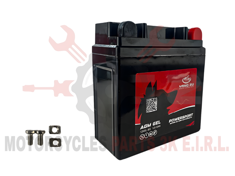 BATERIA 12N5L-3B AGM/GEL (12V.5AH) 120X60X130MM