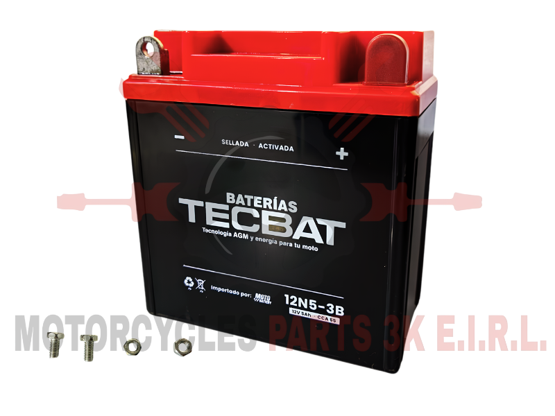 BATERIA 12N5L-3B AGM/GEL (12V.5AH) 120X60X130MM