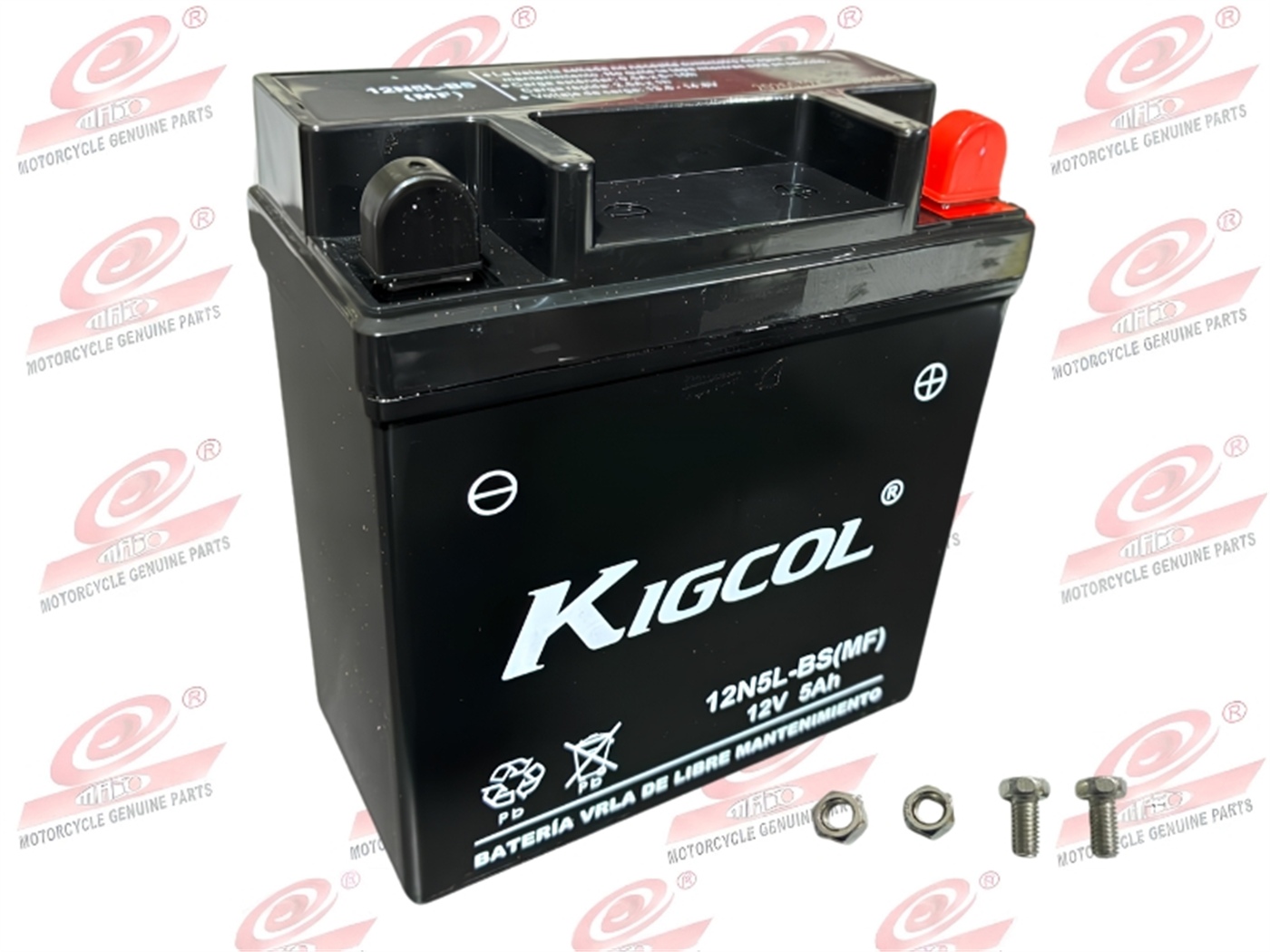 BATERIA 12N5L-3B AGM/GEL (12V.5AH) 120X60X130MM