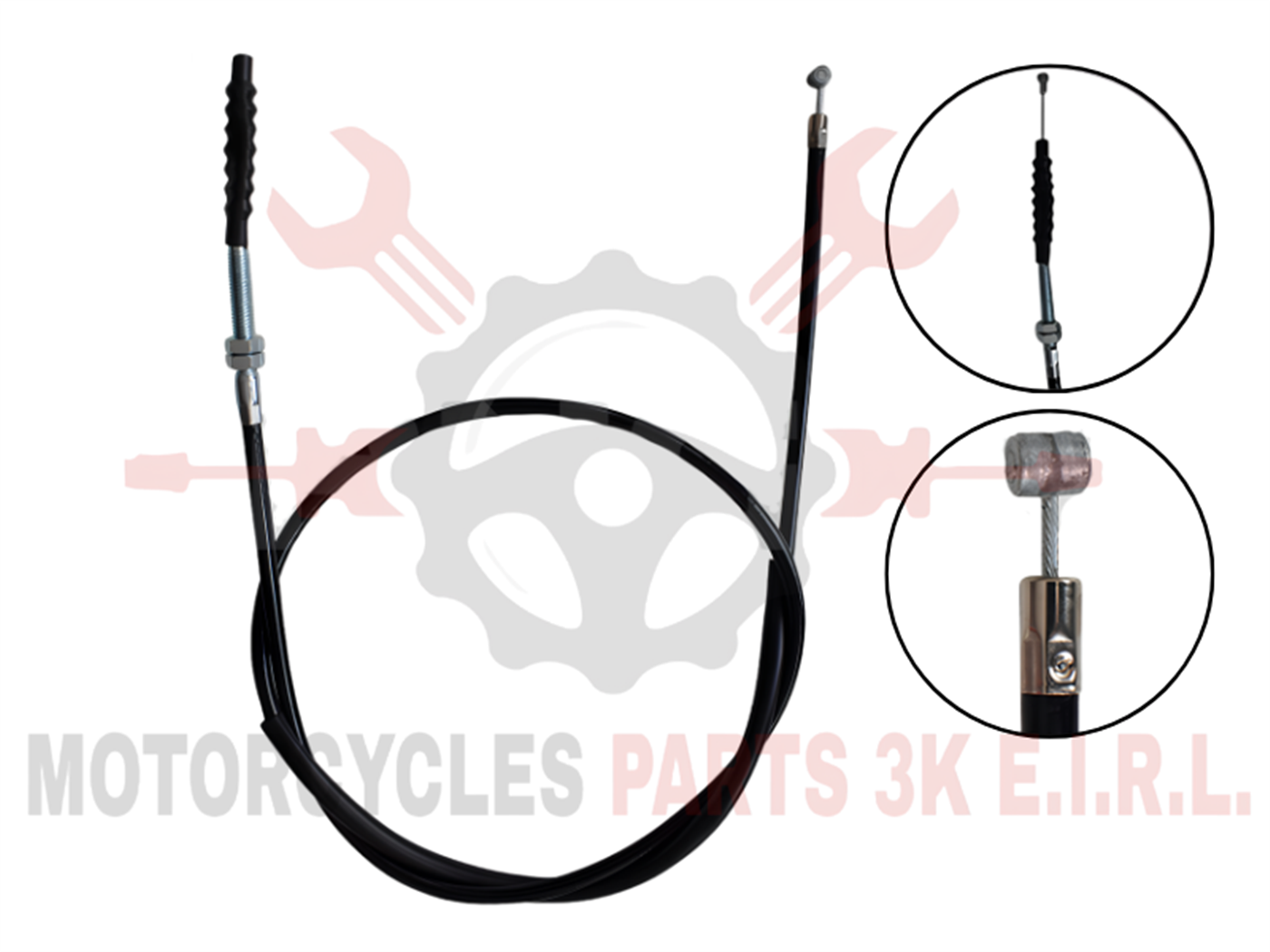 CABLE EMBRAGUE C/FUNDA CORTO (PUNTA 11.5CM) (L.TOTAL 133CM)