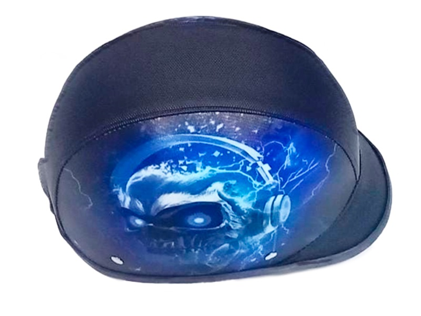 CASCO CHAVITO FORRADO CALAVERA AZUL C/AUDIFONO