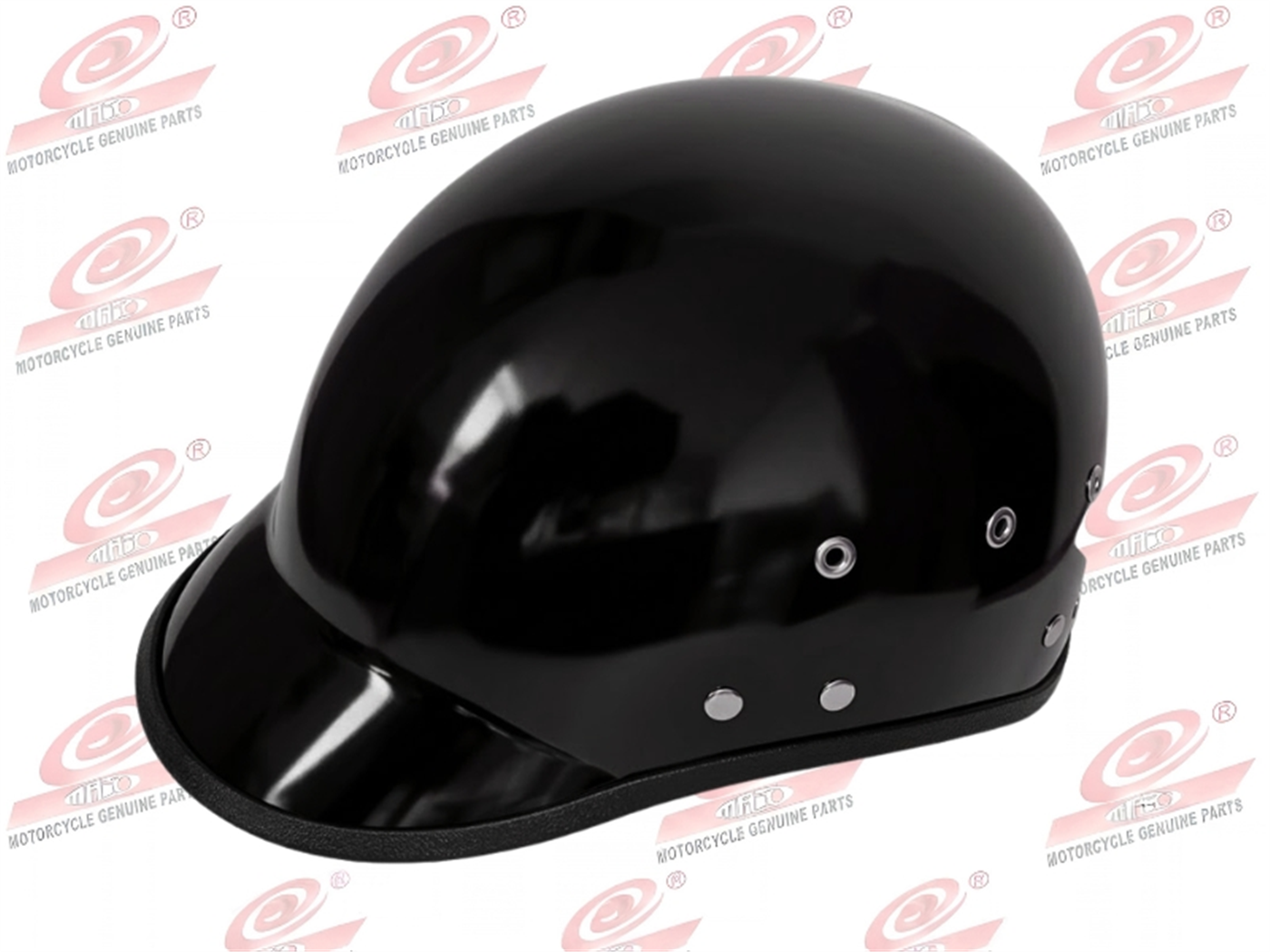 CASCO CHAVITO LISO NEGRO BRILLANTE