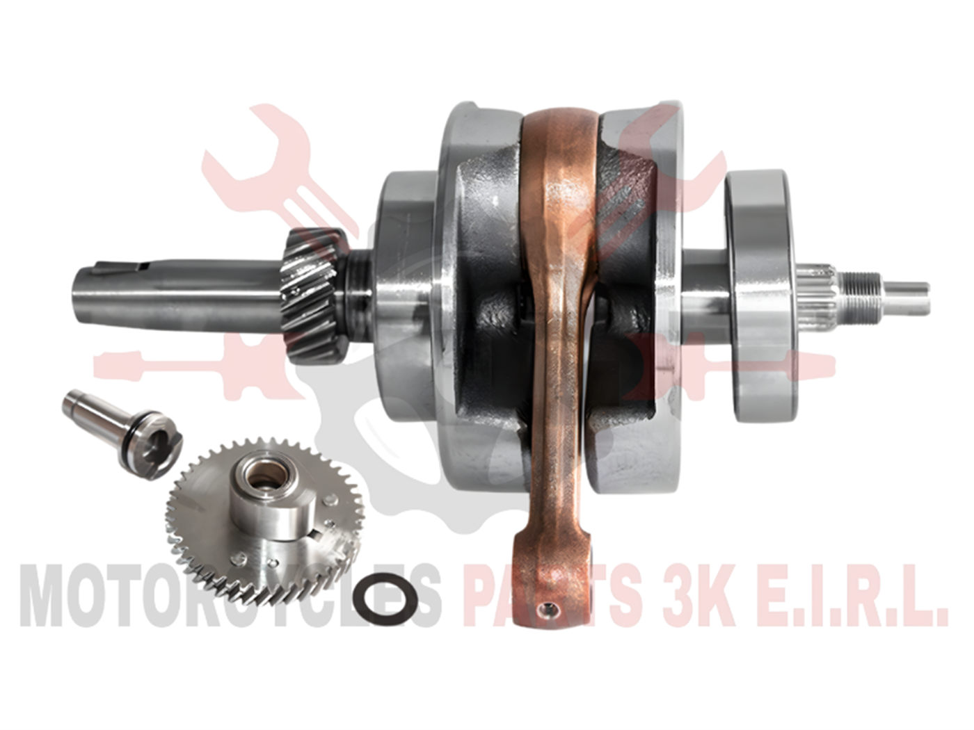 CIGUEÑAL C/LEVAS BIELA 20MM PIN 18MM LARG. 243MM ROD.28X72X18