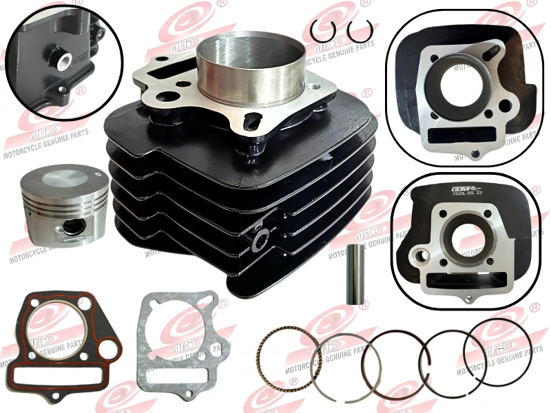 CILINDRO COMPLETO (124CC,52.4MM,13MM) AIRE NEGRO