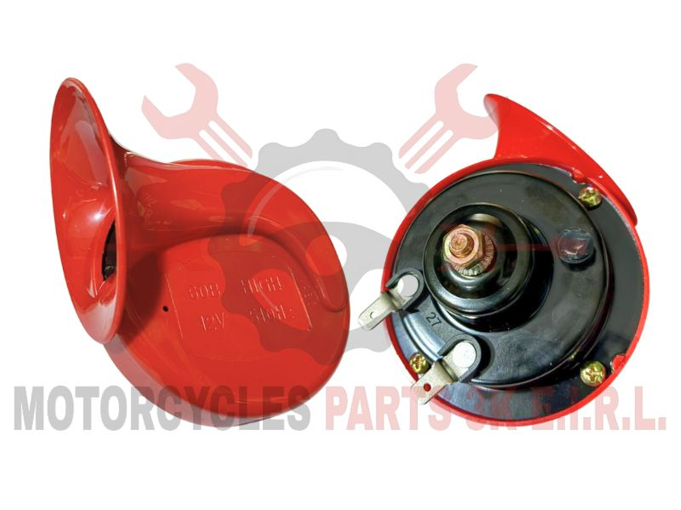 CLAXON CARACOL ROJO 12V (110 DB)