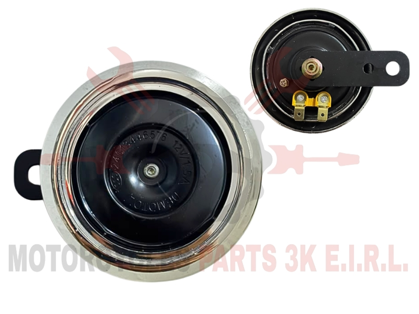 CLAXON 12V/40W NEGRO GRANDE  