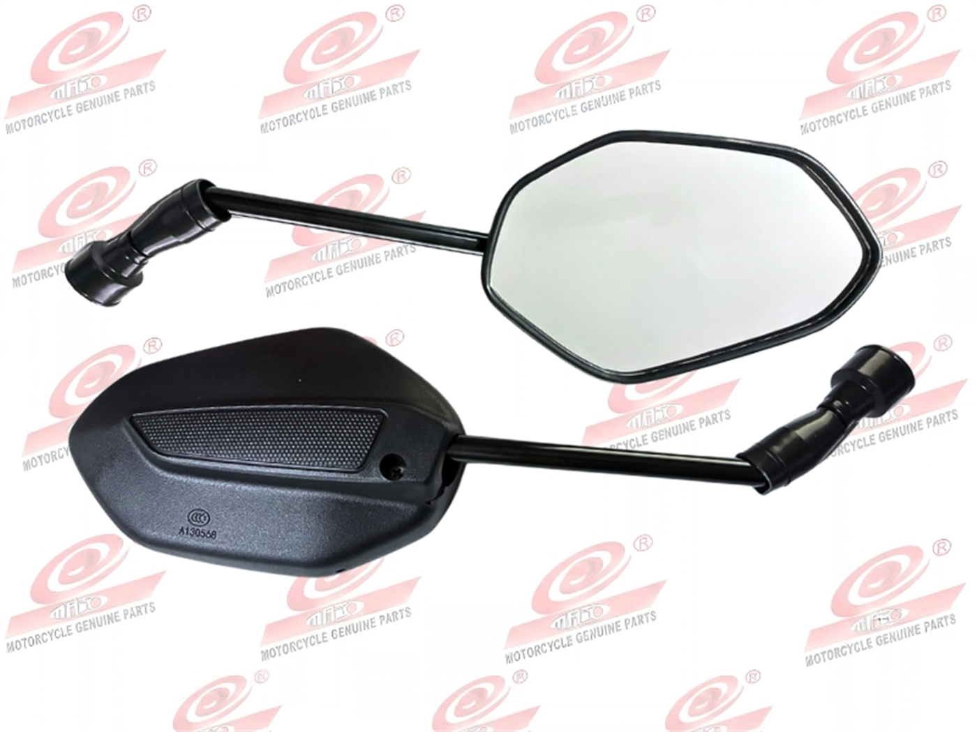 ESPEJO NEGRO 10MM ( ROSCA NORMAL)