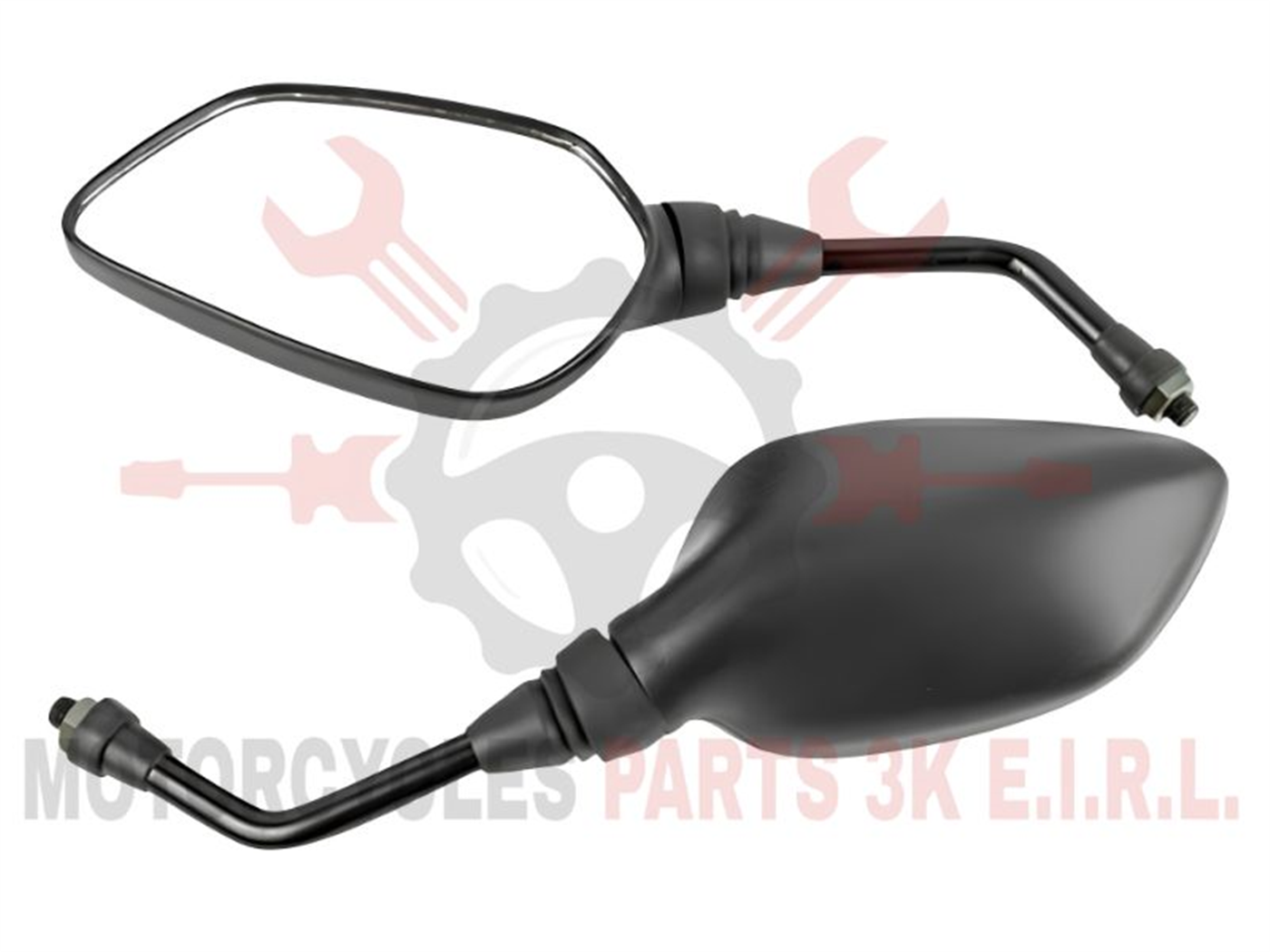 ESPEJO NEGRO 10MM ROSCA INVERTID. PREMIUM