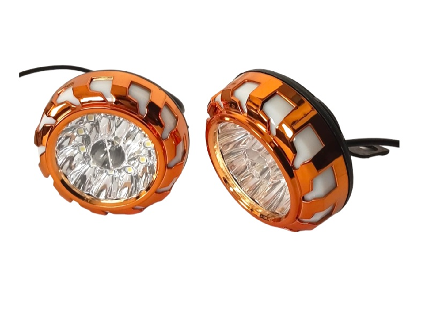 FARO 11 LED EXPLORADORA DORADO C/BASE ESPEJO