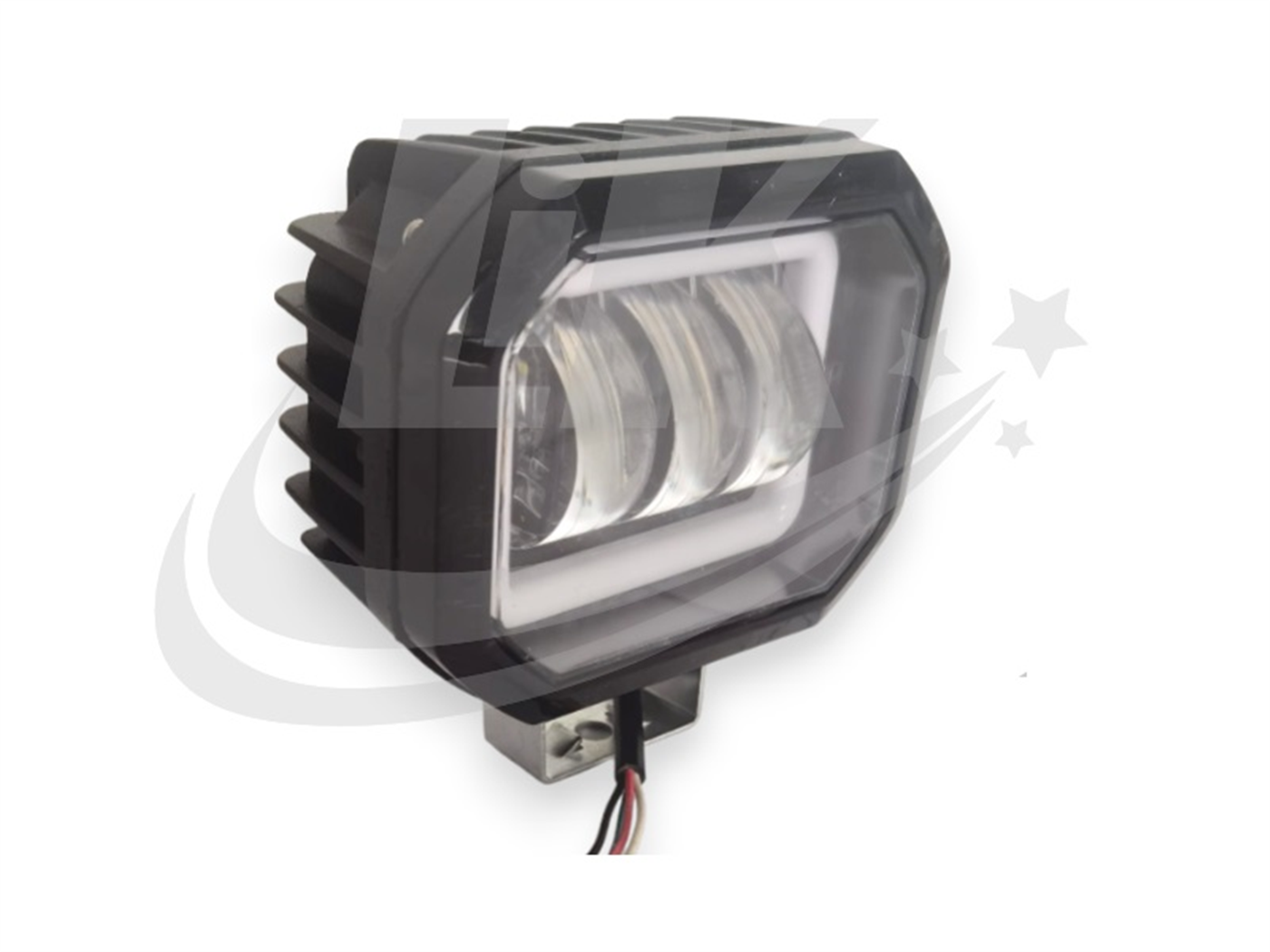 FARO LED MODERNO C/ARGOLLA BL / RJ (WL-HALE-F) CUADRADO