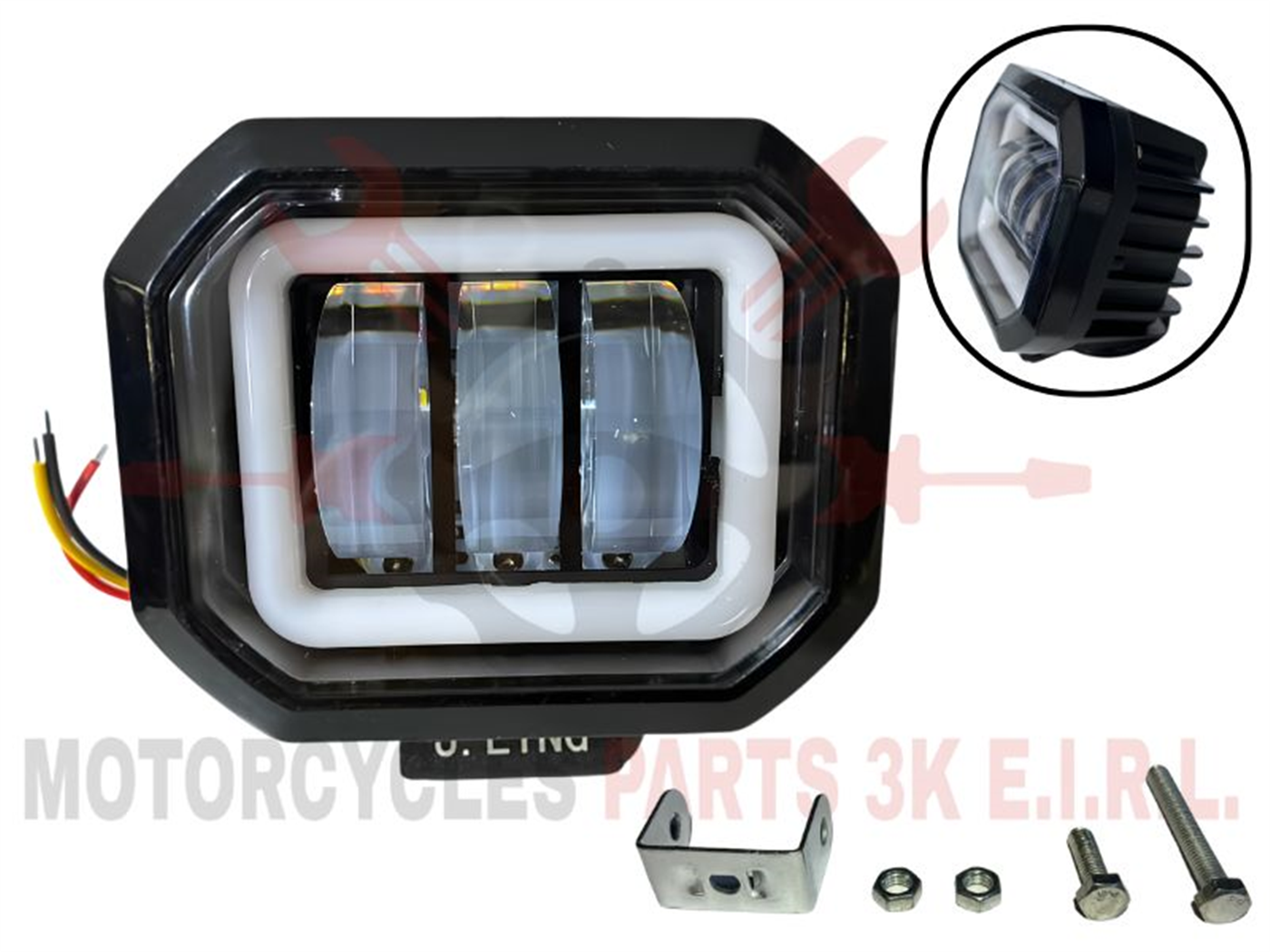 FARO LED MODERNO C/ARGOLLA BL / RJ (WL-HALE-F) CUADRADO
