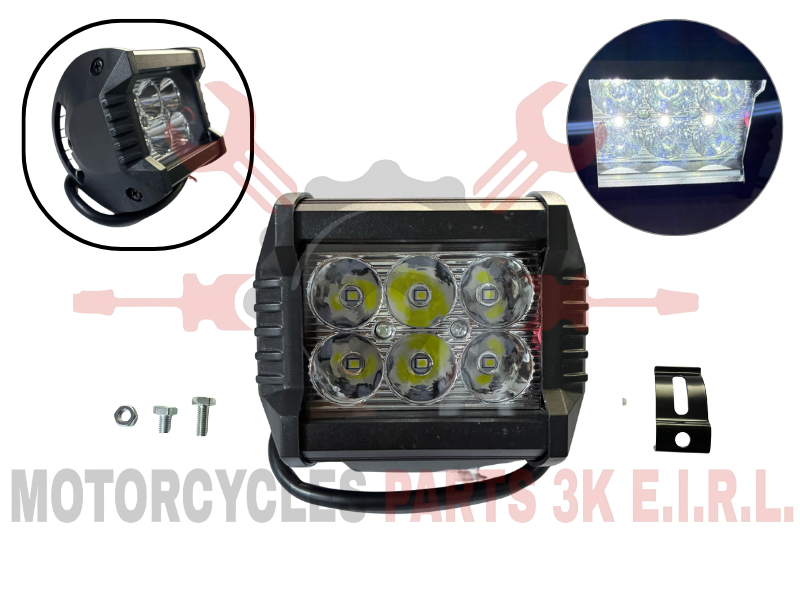 FARO LED ROBOTITO 6 LED BLANCO LUZ FIJO