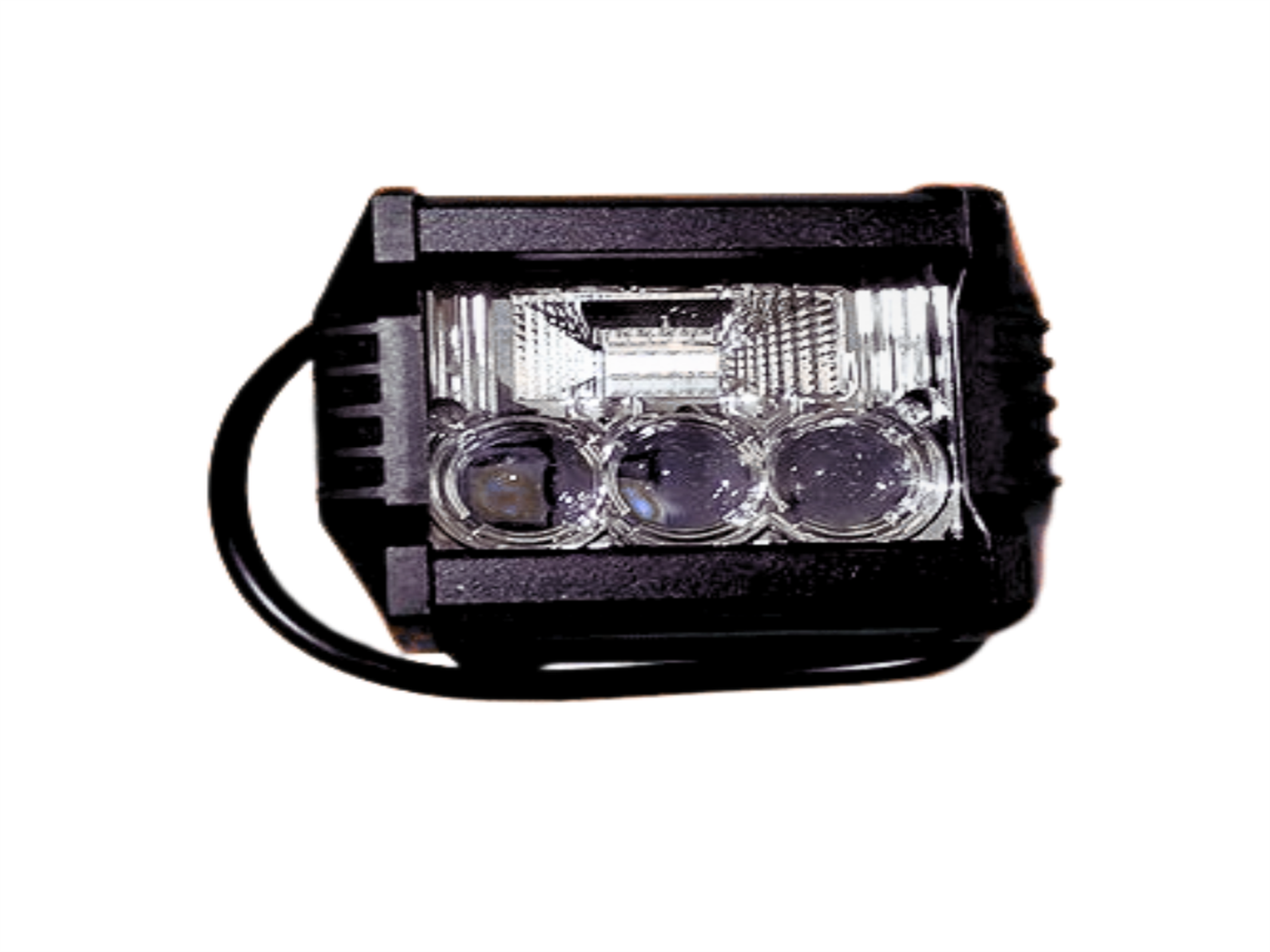 FARO ROBOTITO 3 LUPAS FIJO Y CORTADORA BLANCO Y AMBAR (AC-H0396)