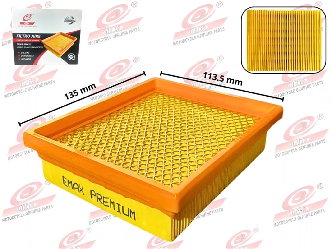 FILTRO AIRE CARTON C/MALLA PREMIUM