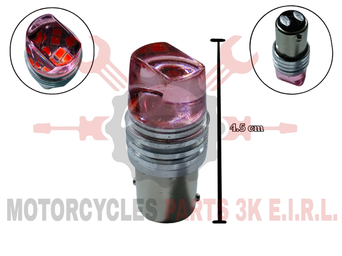 FOCO STOP LED ROJO (FIJO Y ESTROBO) PREMIUM AC-H0368 12V 
