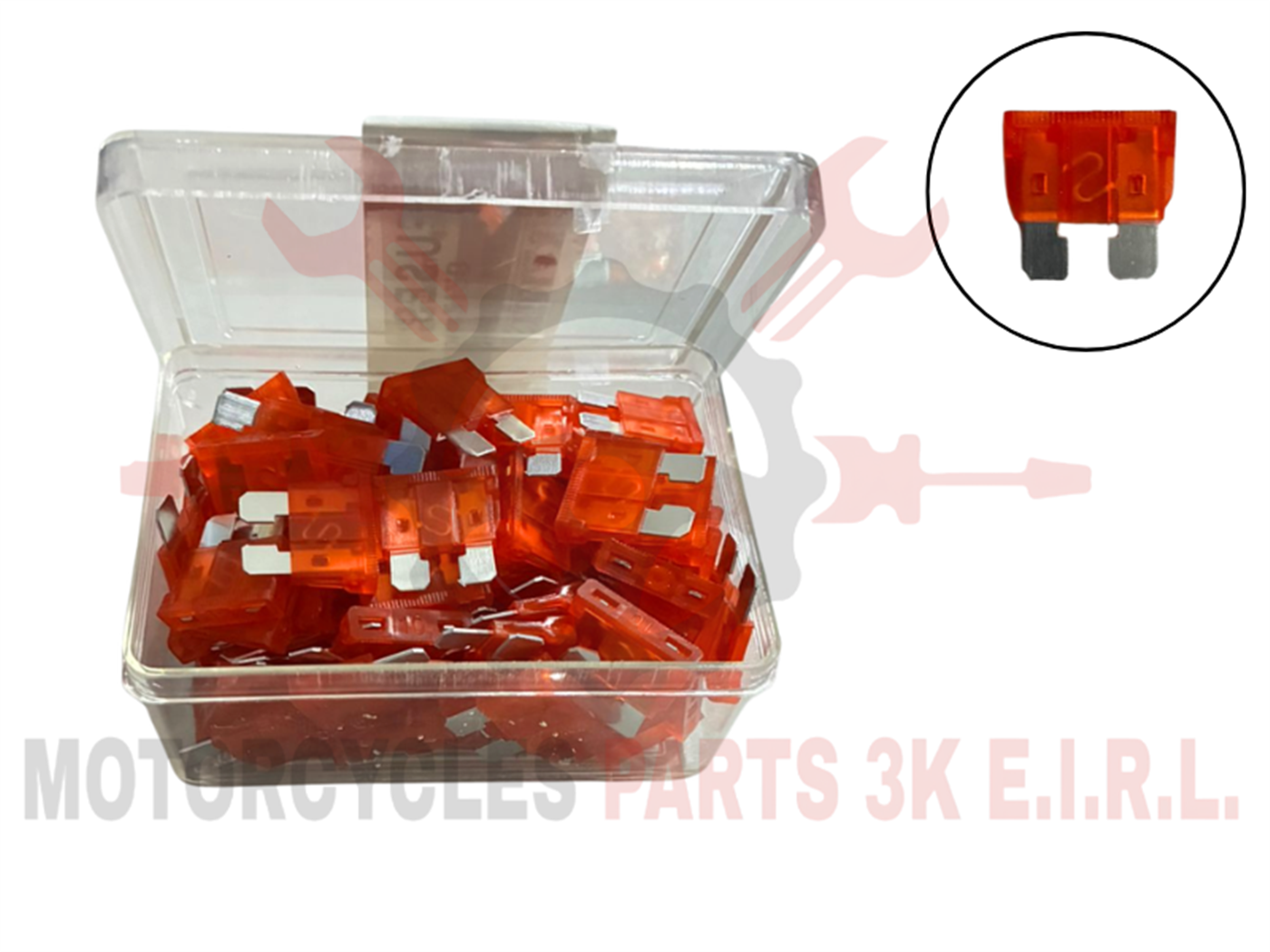 FUSIBLE UÑA 10A ROJO (X 100 PCS)