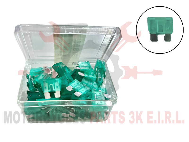 FUSIBLE UÑA 30A VERDE (X 100 PCS)
