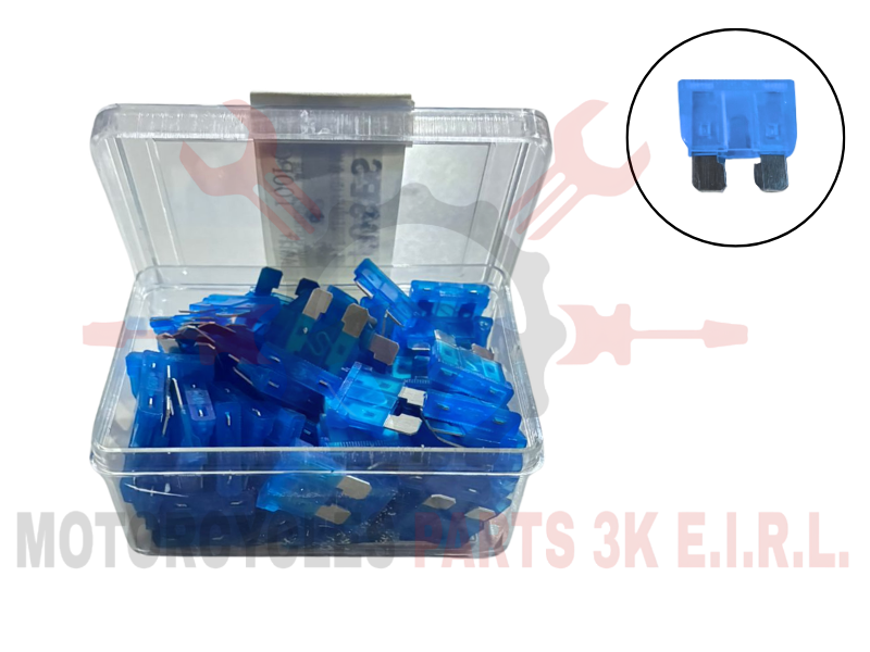 FUSIBLE UÑA.15A AZUL (X 100 PCS)