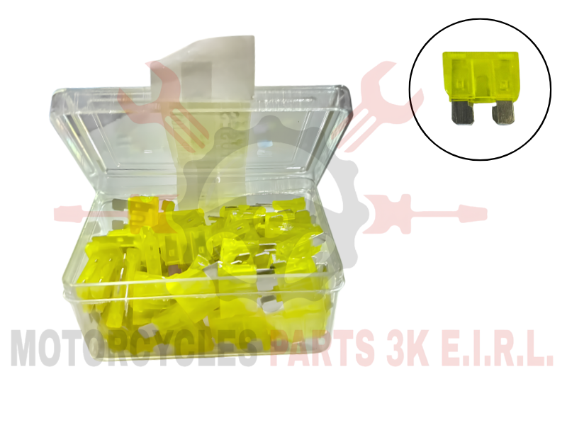 FUSIBLE UÑA.20A AMARILLO (X 100 PCS)