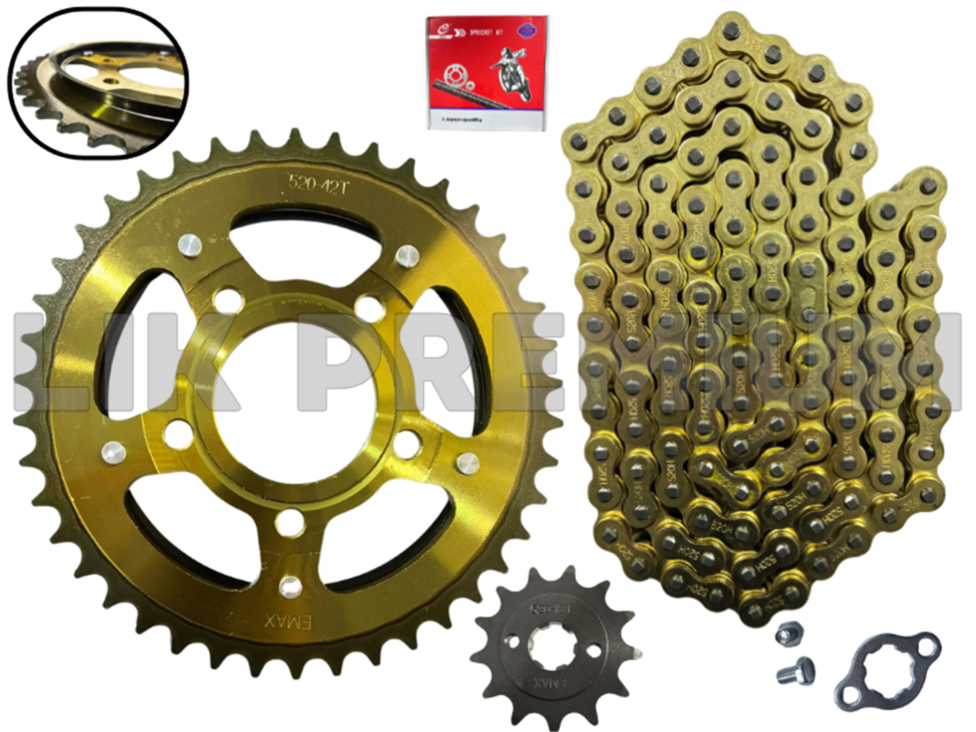 KIT ARRASTRE (13T,42T)(520H-110L) 5HUECOS PREMIUM