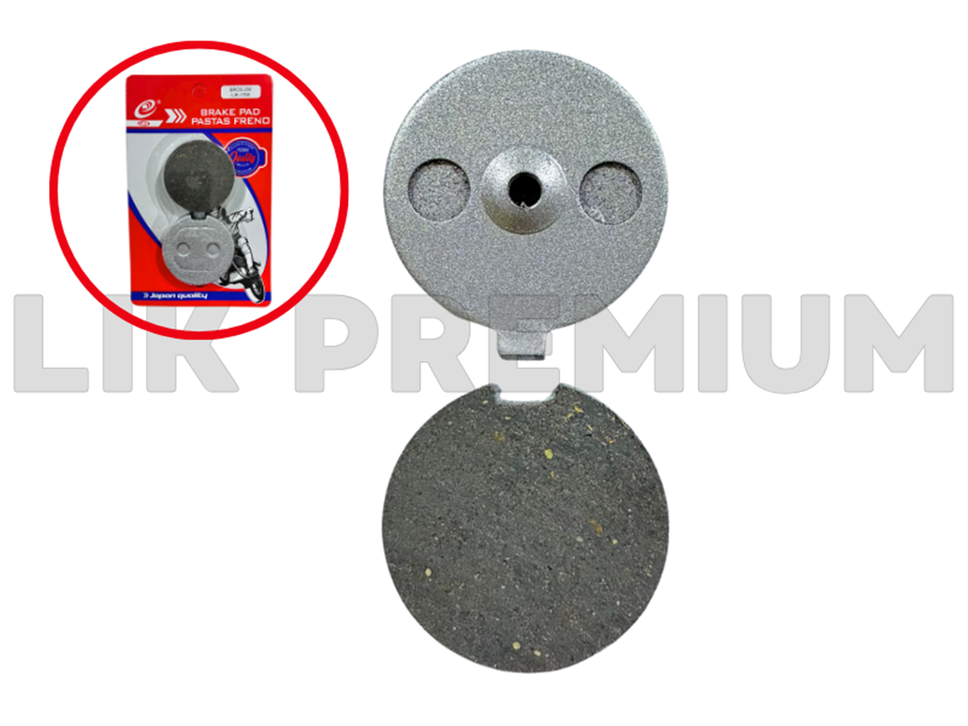 PASTILLA FRENO DELANTERO REDONDO (EMAX)