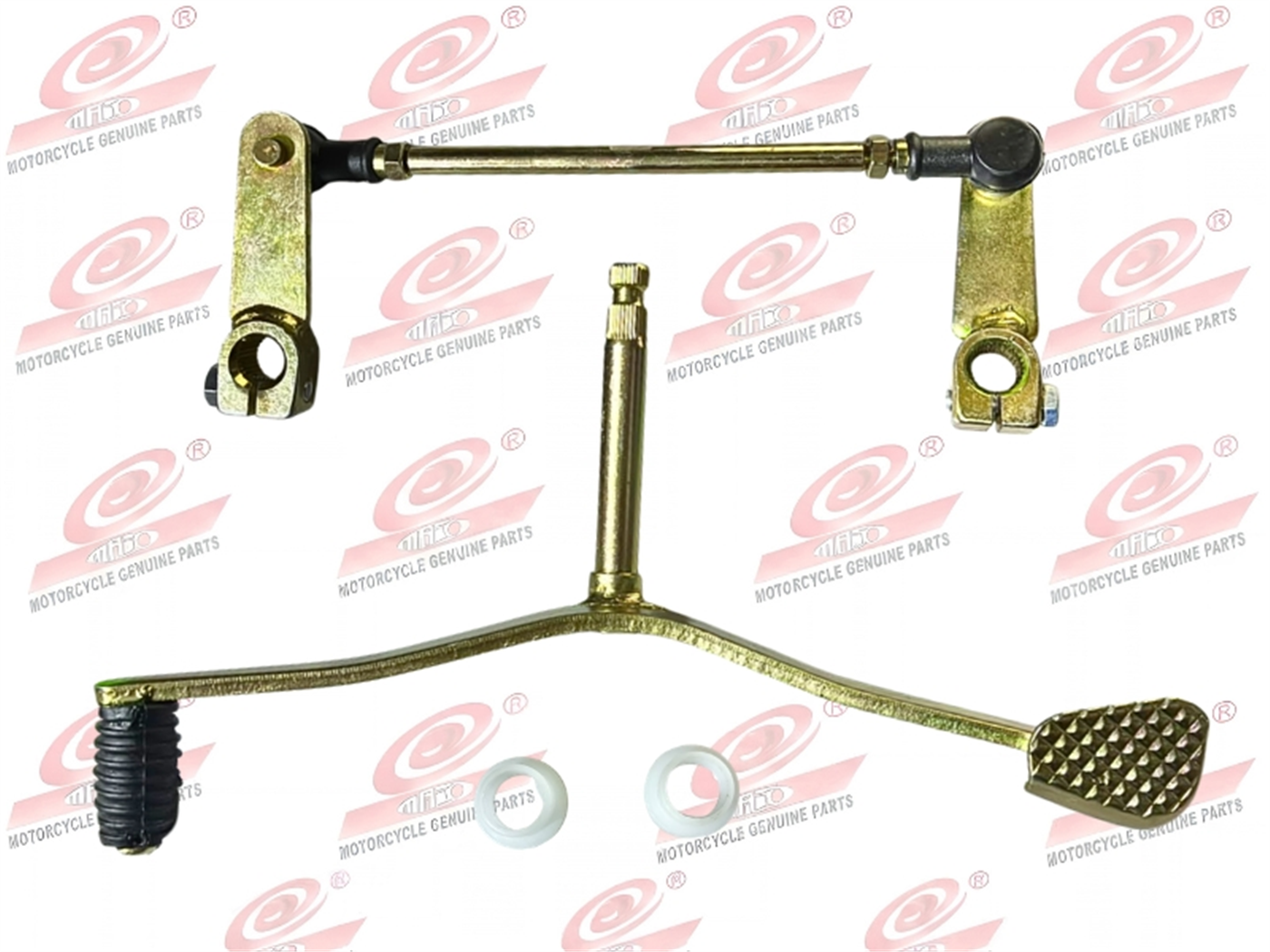 PEDAL CAMBIO ARTICULADO C/BOCINA PLAST. 136MM