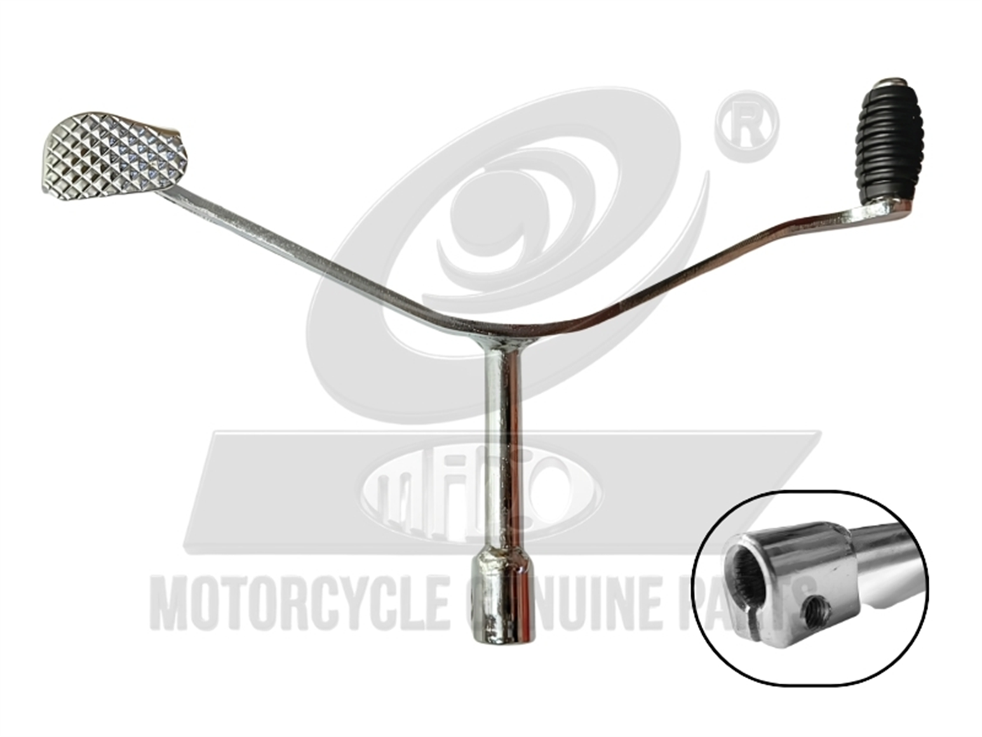 PEDAL CAMBIO LARGO 10CM  C/VARILLA LARGA L/95MM PREMIUM