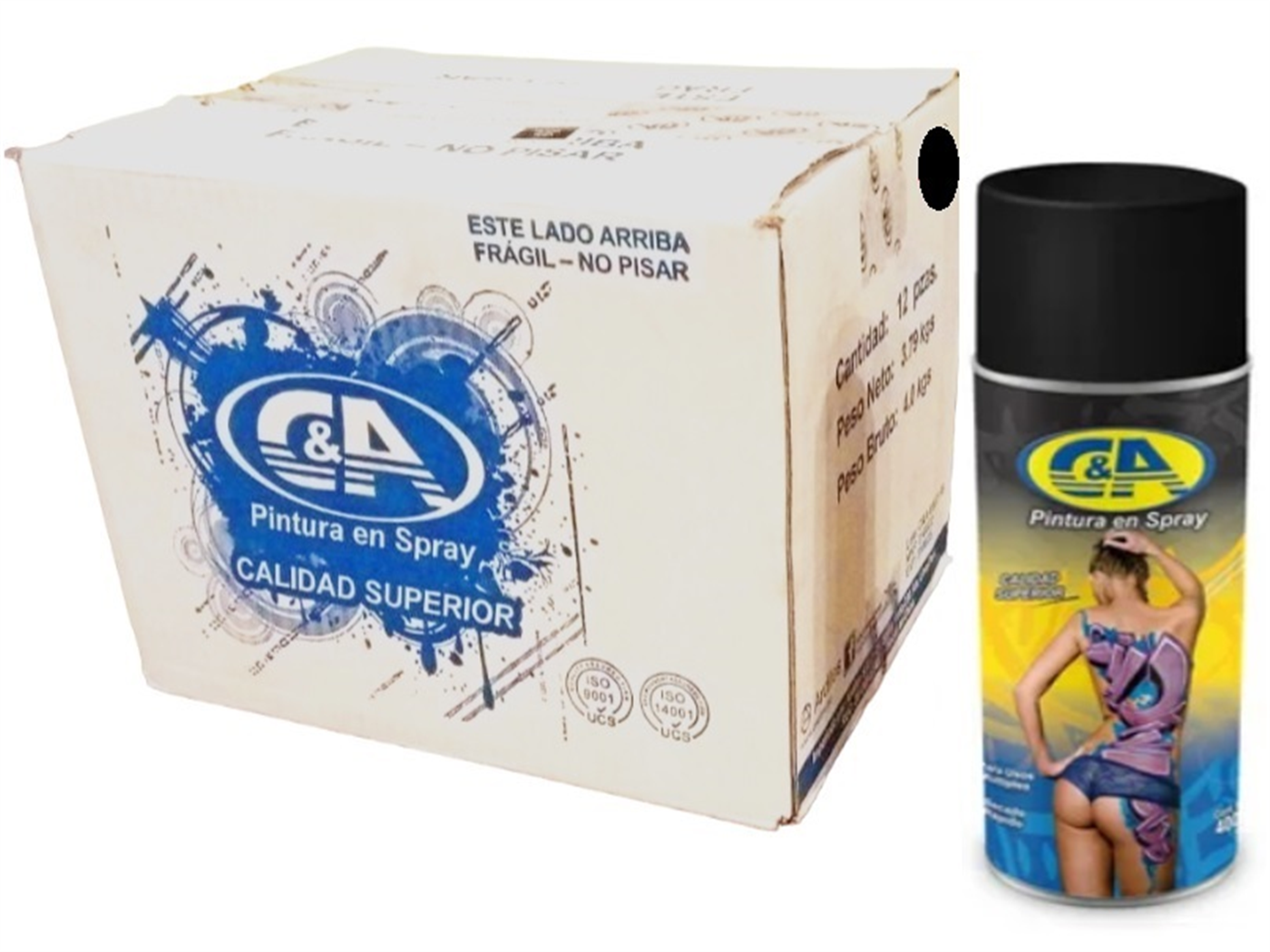 PINTURA NEGRO BRILLANTE SPRAY 400ML