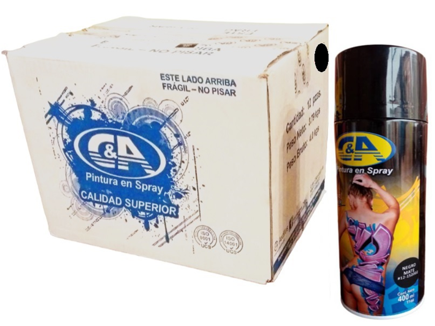 PINTURA NEGRO MATE SPRAY 400ML