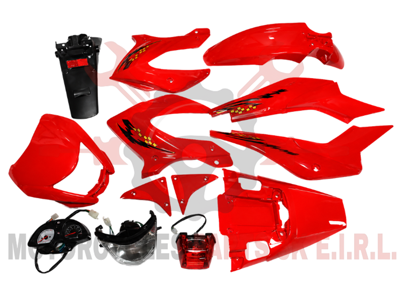 SET PLASTIQUERIA  ROJO C/STICKER
