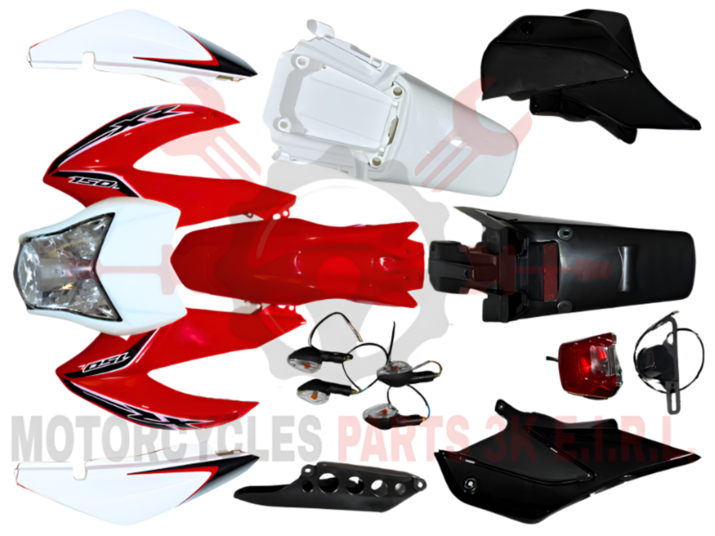 SET PLASTIQUERIA BLANCO/ROJO