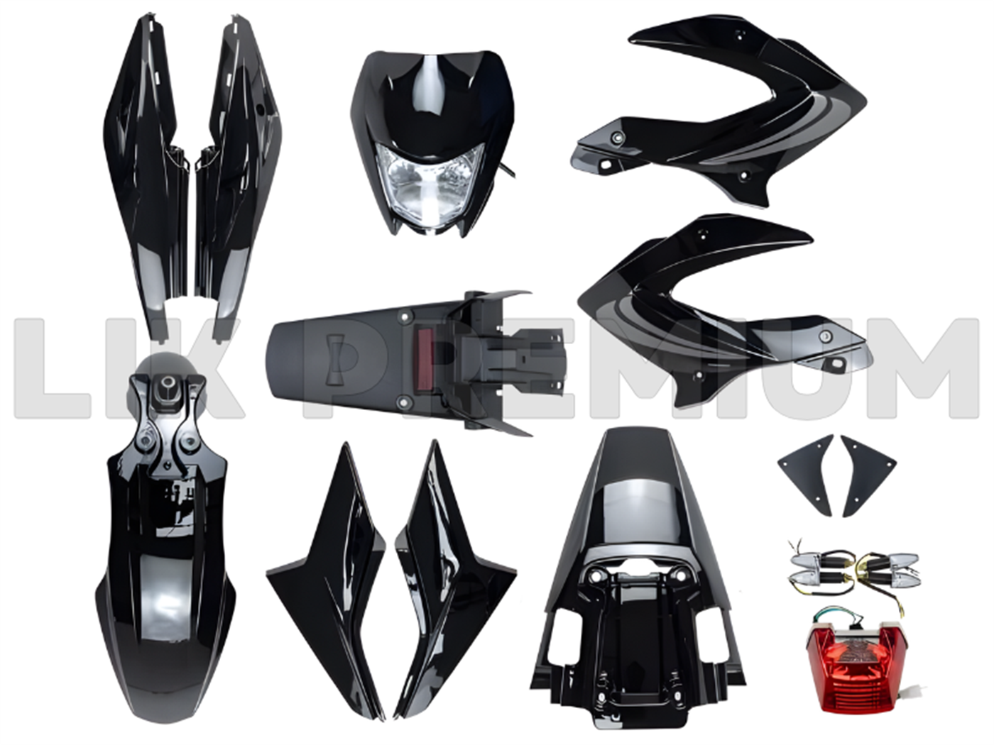 SET PLASTIQUERIA NEGRO C/STICKER