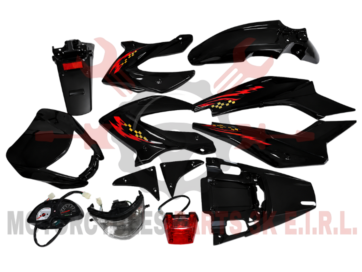 SET PLASTIQUERIA NEGRO C/STICKER