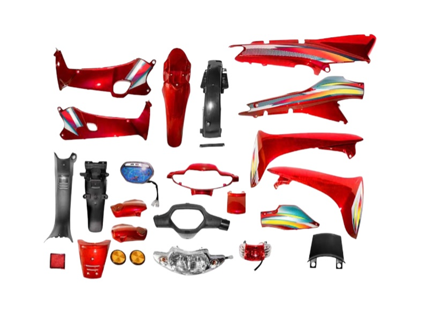 SET PLASTIQUERIA C/FARO Y TABLERO F/DISCO ROJO