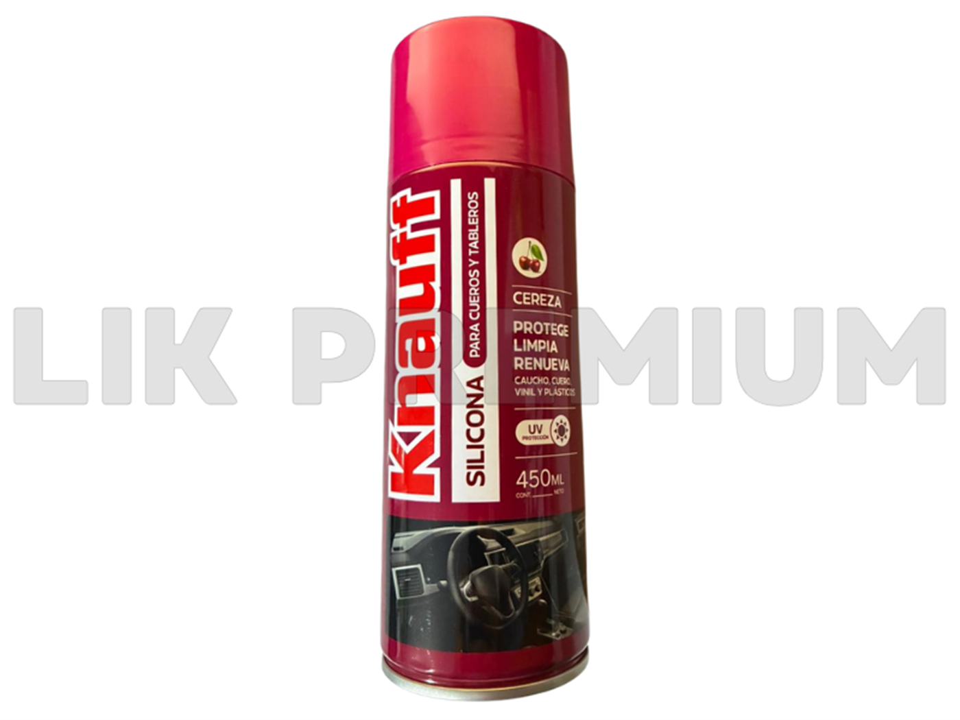 SILICONA MULT.SPRAY 450ML A/CEREZA  P/CUERO Y TABLERO