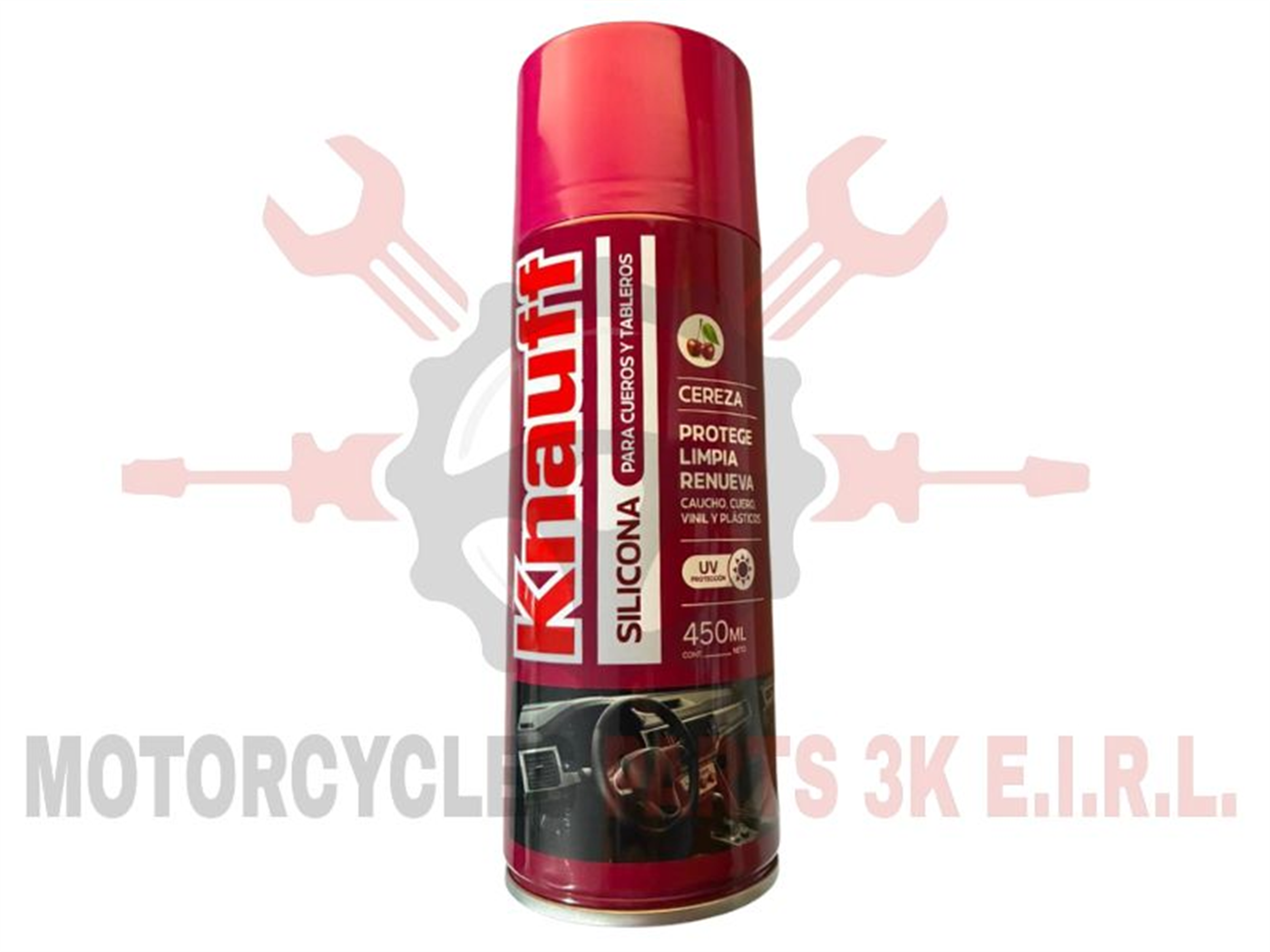 SILICONA MULT.SPRAY 450ML A/CEREZA  P/CUERO Y TABLERO