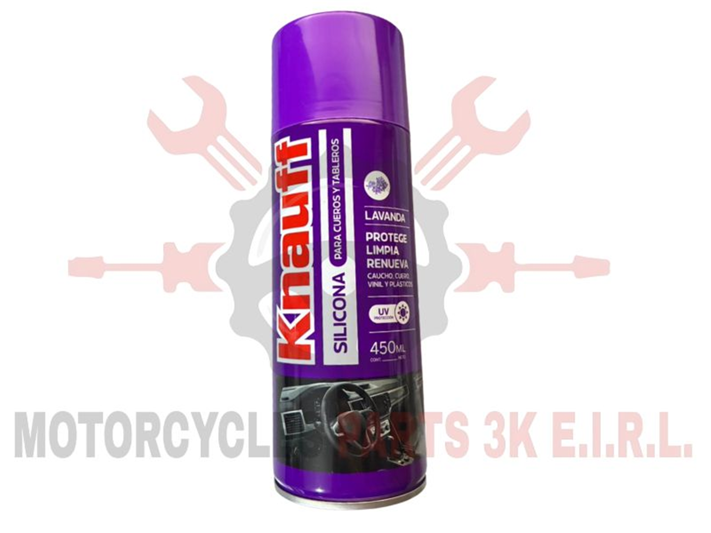 SILICONA MULT.SPRAY 450ML A/LAVANDA P/CUERO Y TABLERO