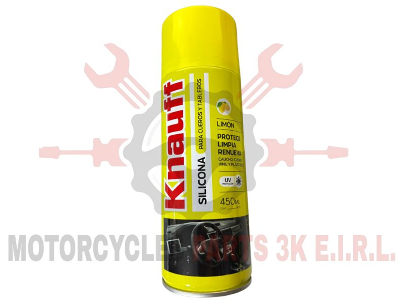 SILICONA MULT.SPRAY 450ML A/LIMON P/CUERO Y TABLERO