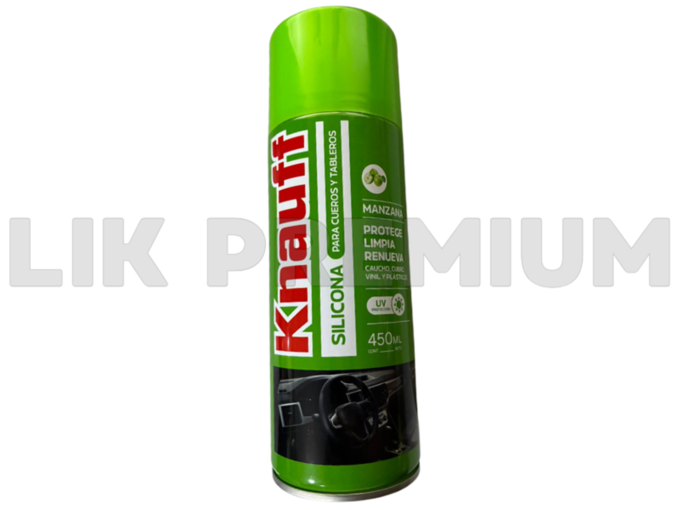 SILICONA MULT.SPRAY 450ML A/MANZANA P/CUERO Y TABLERO