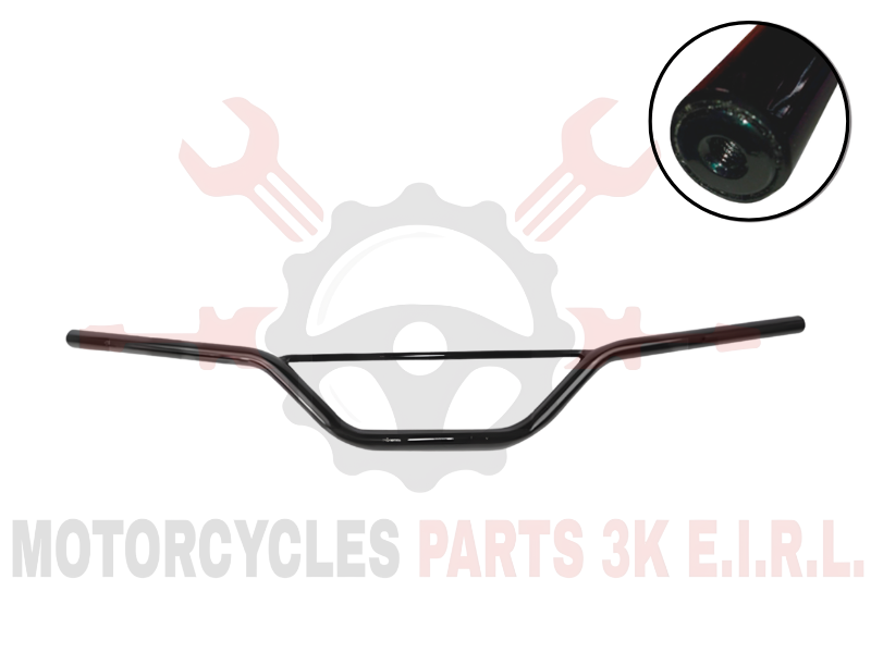 TIMON C/ROSCA 81CM  NEGRO C/REFUERZO EN MEDIO