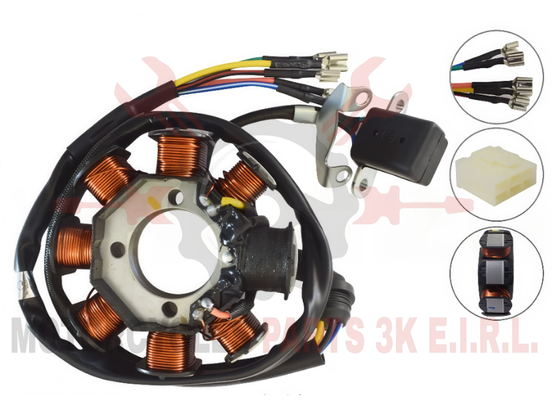 ALTERNADOR C/A (8P,3H / 88.3MM) 360 OHMIOS RESISTENCIA